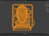 Cyberpunk Neural Head Bust STL-3