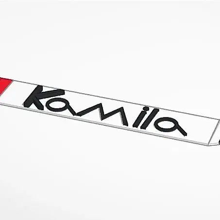 "Kamila" name plate pencil