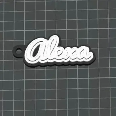 Keychain Alexa BlackWhite