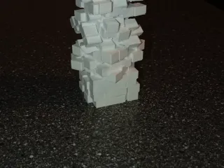 Falling cube/pixel Tower