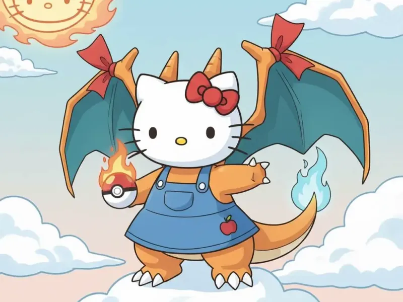 Hello Kitty Charizard mash-up