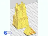 Medieval roofed outpost - miniatures warhammer terrain scene-6