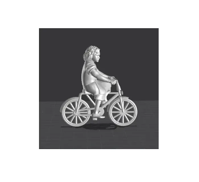 Mädchen auf Fahrrad