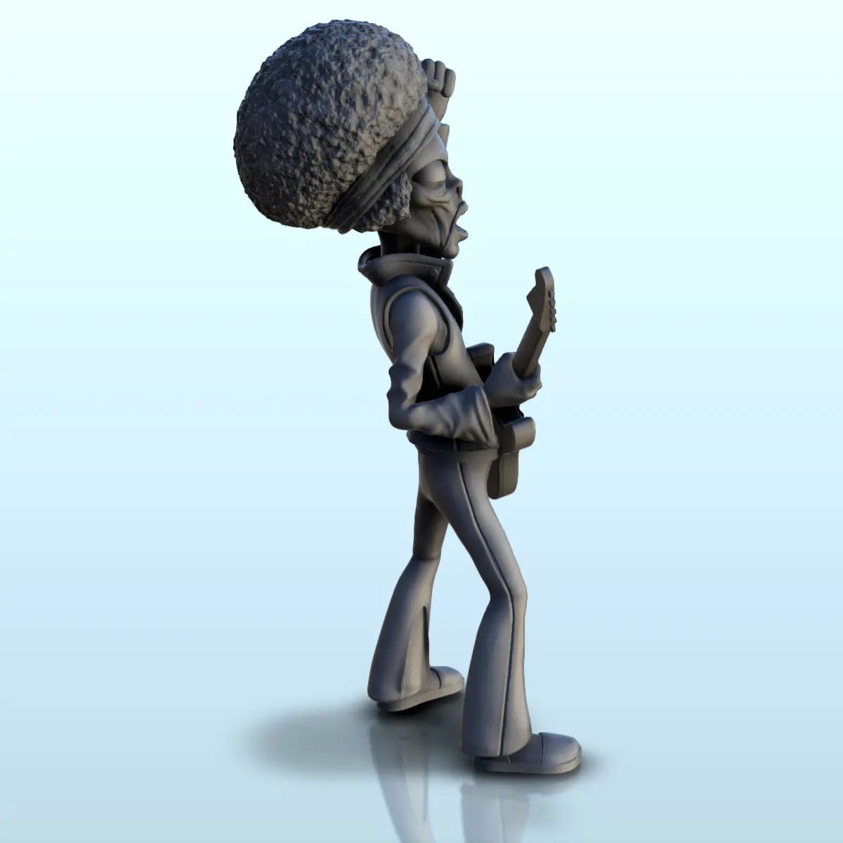 Alien Jimi Hendrix with costume and guitar (16) (+ pre-suppo