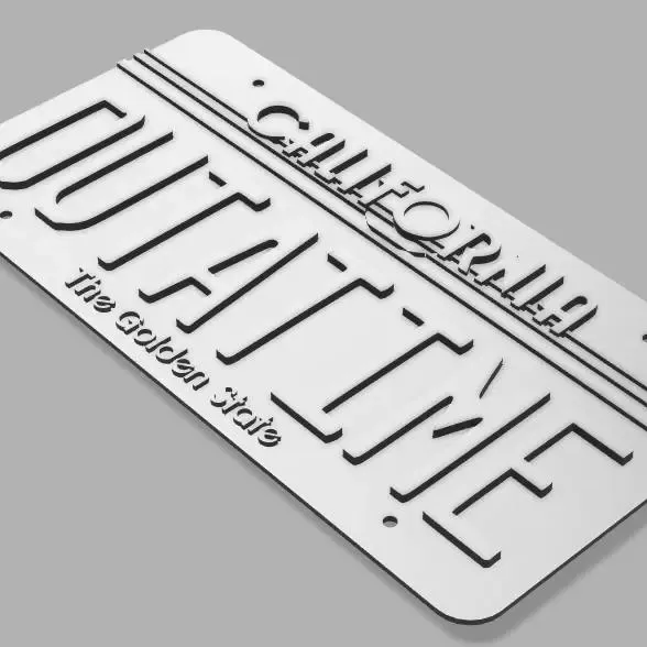 outatime plate from back to the future