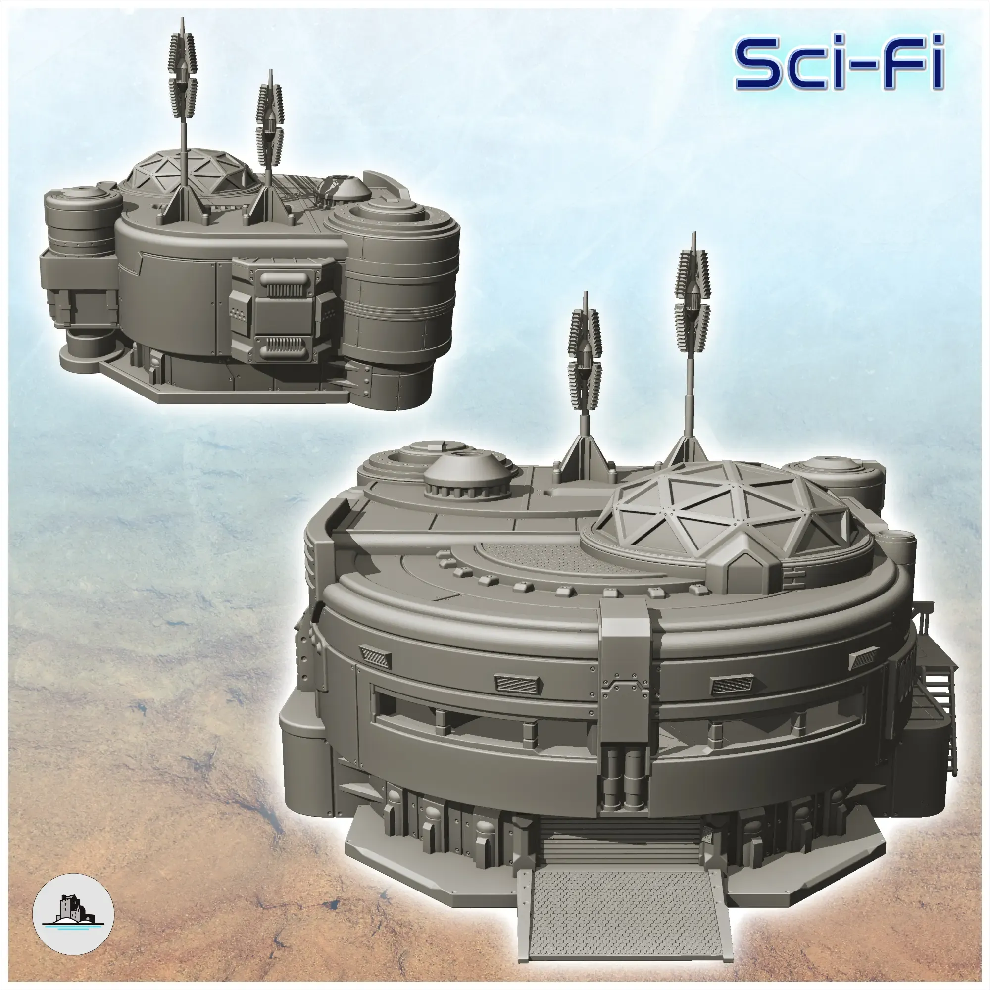 Laboratory with dome - Terrain Scifi Science fiction SF