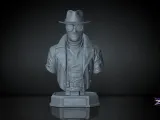 Spider-Noir Bust STL Marvel 3D Print Sculpture  Model-3