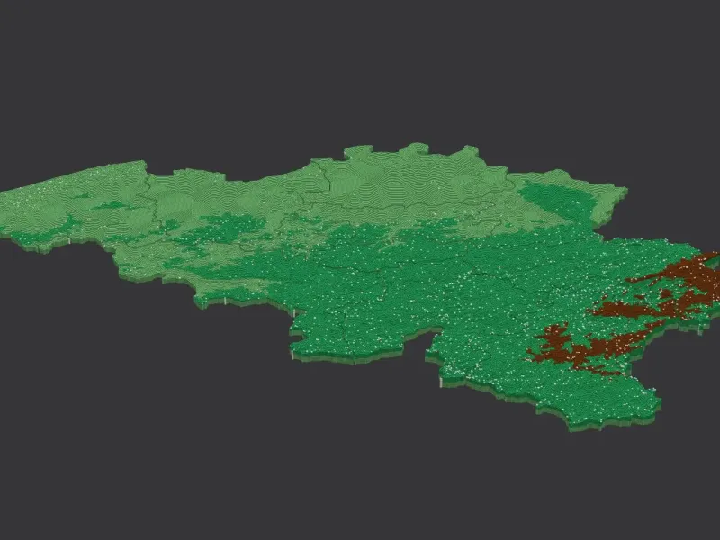 Provinces of Belgium. 3D Map puzzle (11 pieces)