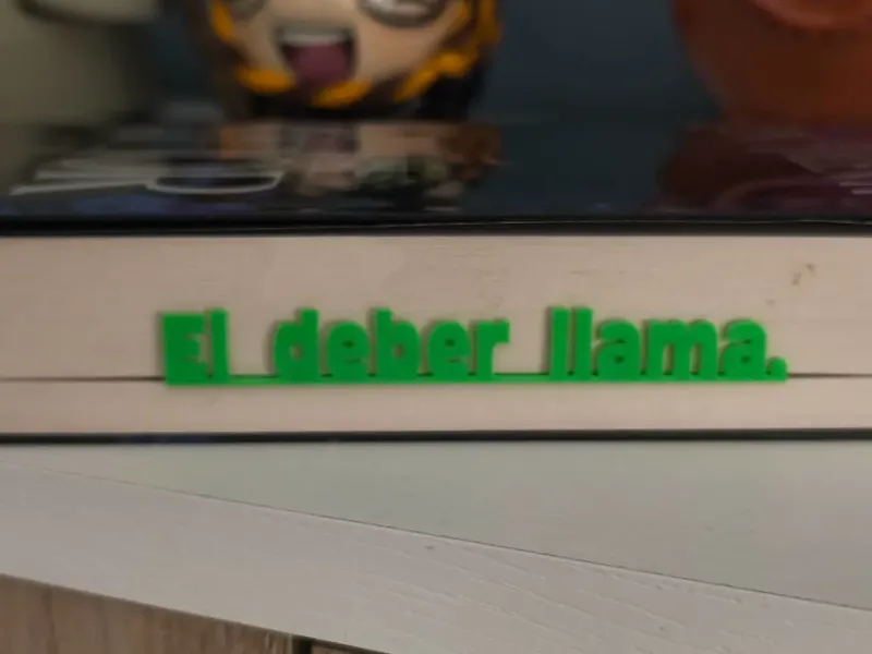Marcapáginas: "El deber llama"