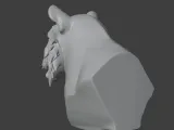 Bengal Tiger Bust 2 3D STL Printable 3D Model STL 3D print m-4