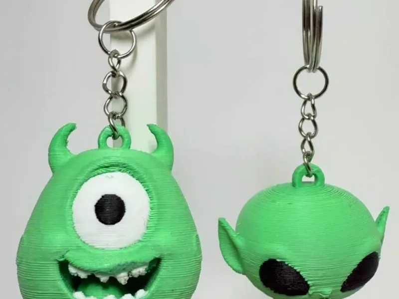 Mike Wazowski and Alien keychain