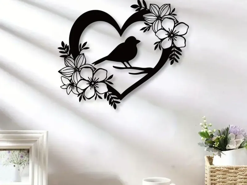 WallArt Bird Flower Love