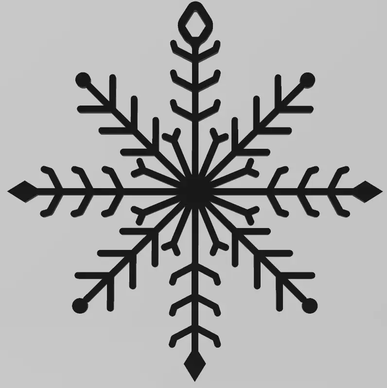 EASY TO PRINT, SNOWFLAKE, CHRISTMAS ORNAMENT 21, ORNAMENTS
