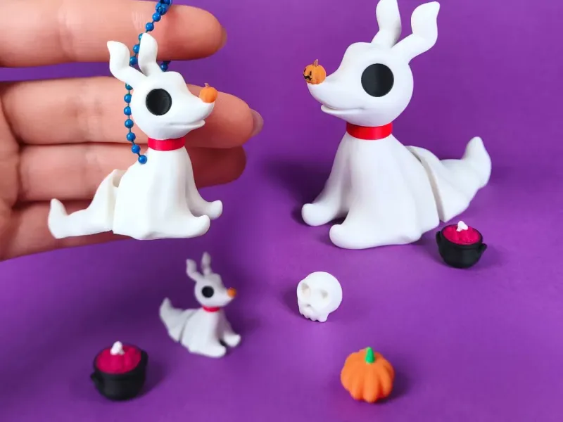 Zero Dog Flexi Gearticuleerd, Speelgoed & Sleutelhanger (Halloween)
