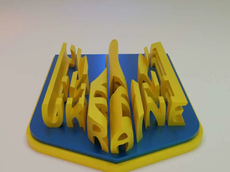 UKRAINE 3D FLAG
