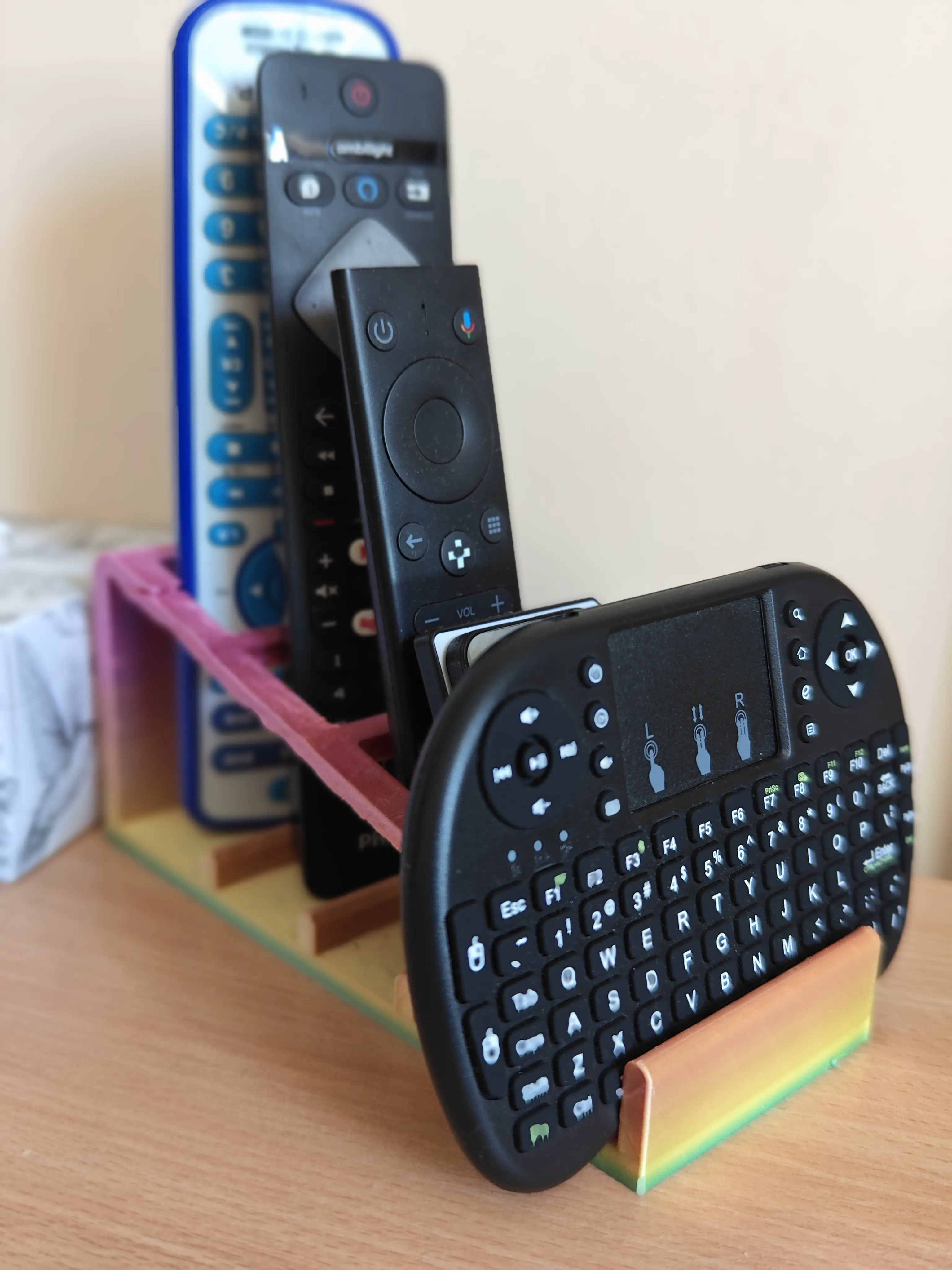 Remote and phone holder