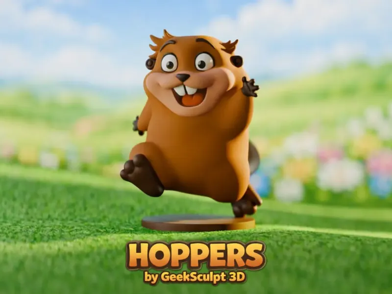 Figurina di castoro di Hoppers - Collezionabile cinematografico