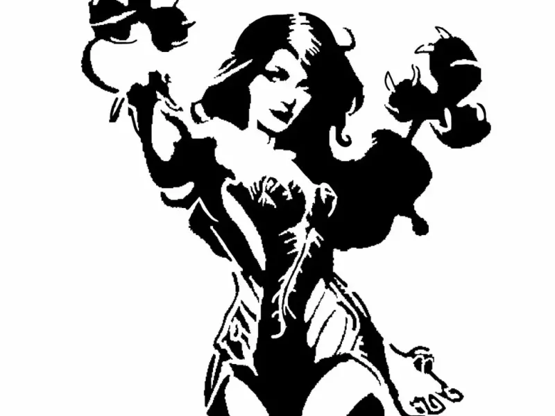 Stencil Poison Ivy