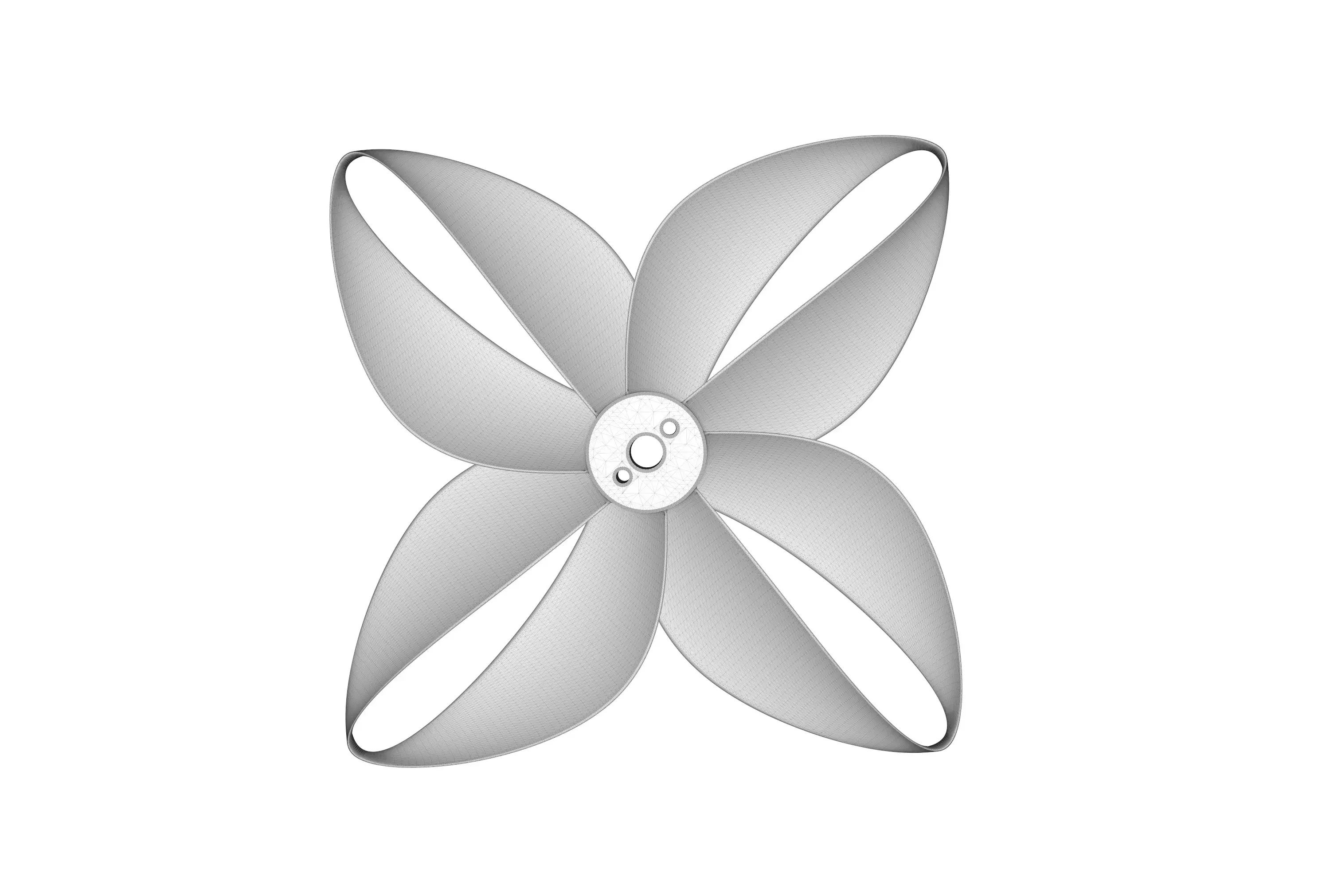Toroidal drone propeller - 4 blades