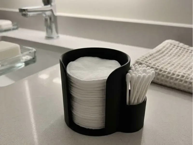 Distributeur à double fente pour cotons et coton-tiges