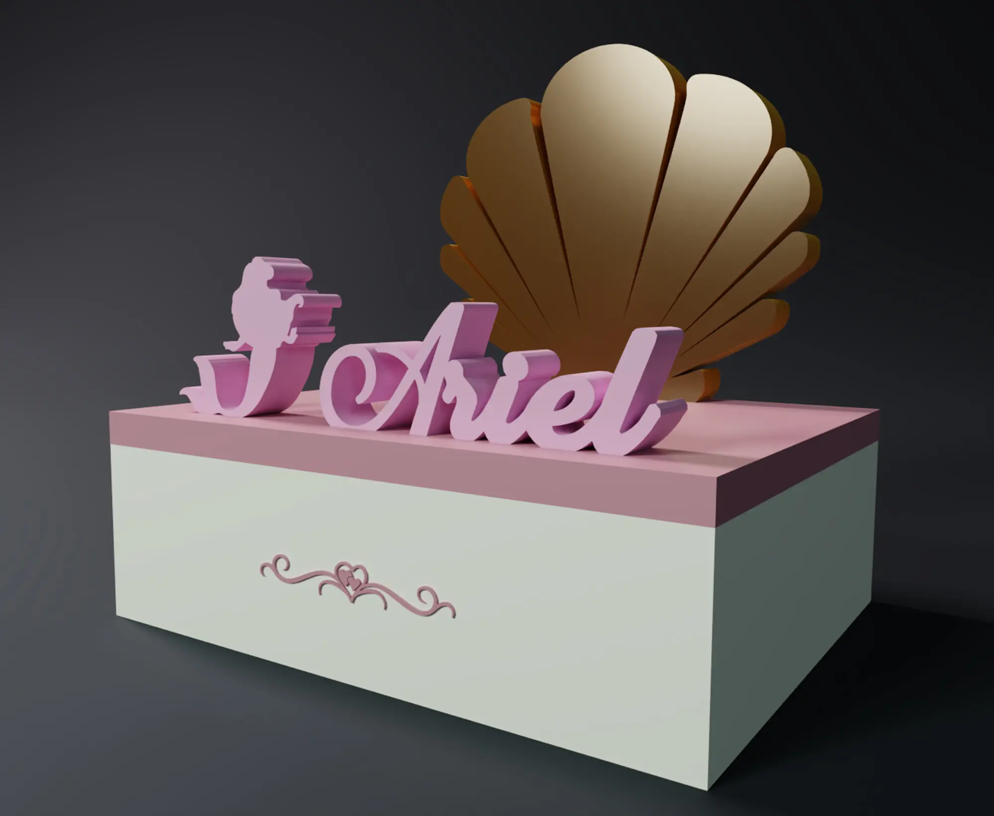 Other STL Download - DISNEY PRINCESS ARIEL BOXby César_Cruz