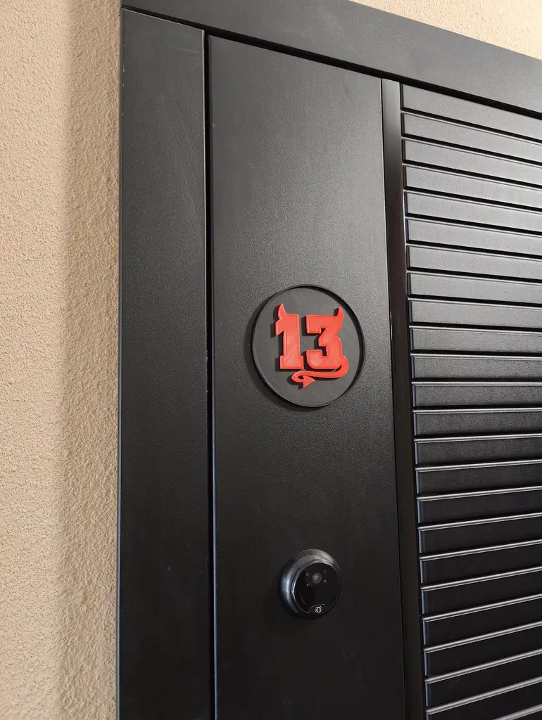 Baker's dozen number plate for apartment 3D models download