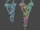Fantasy Serpent Cosplay Stave-5