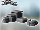 Large reinforced concrete blockhouse bunker fortification wi-0