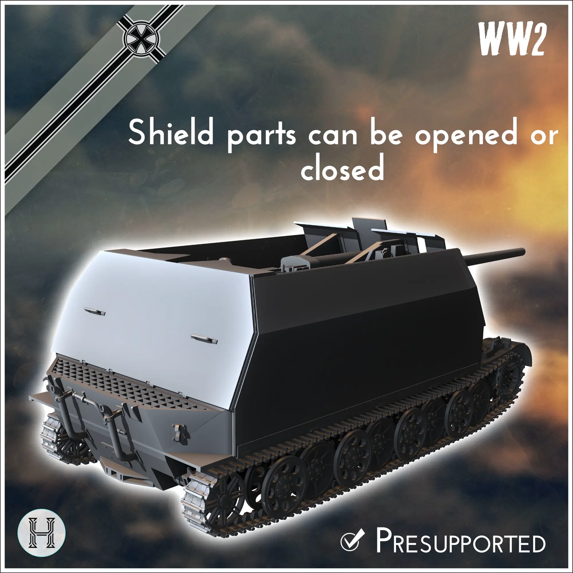 88mm FlaK su telaio speciale (Pz.Sfl.IVc) (griglia 10) - m