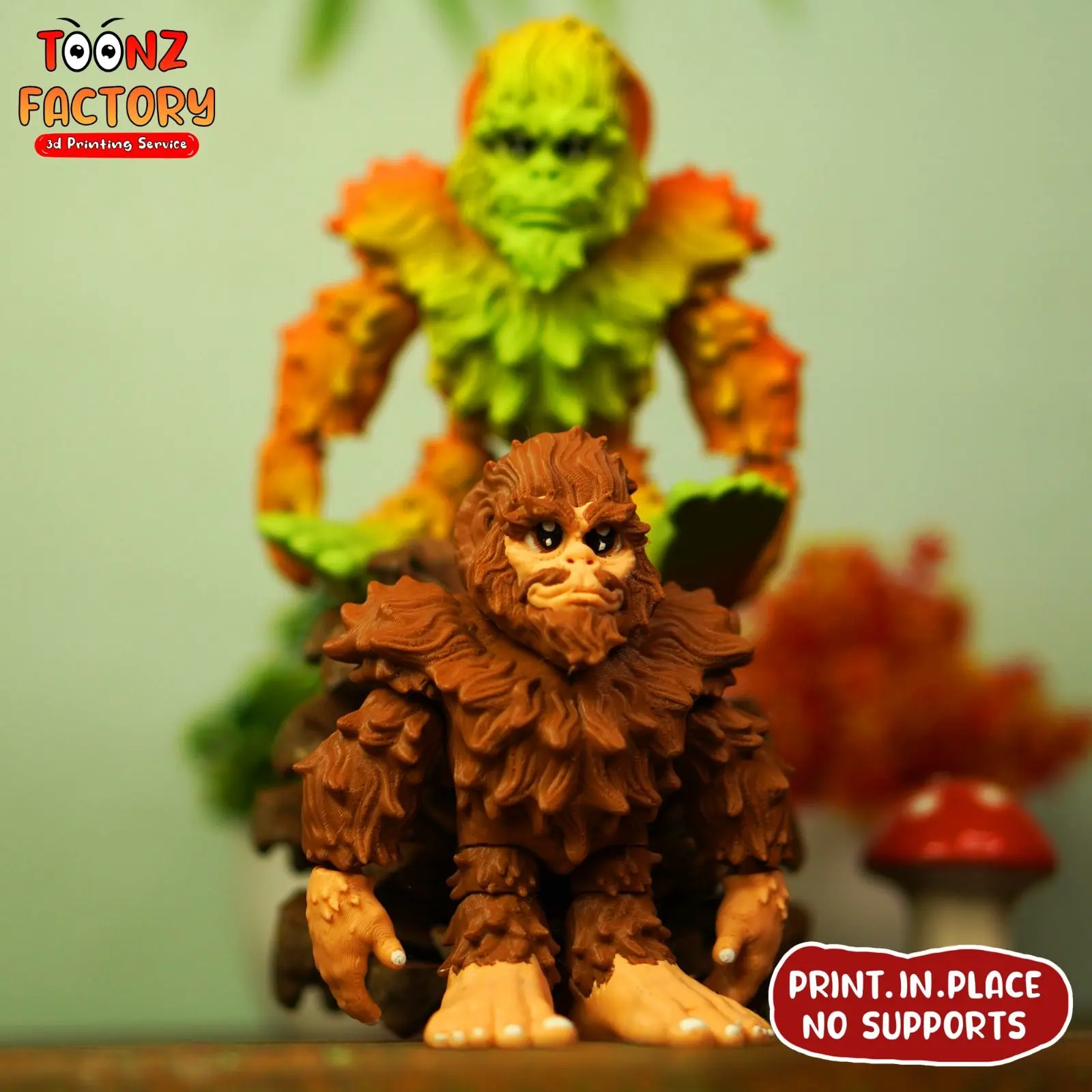 PRINT-IN-PLACE CUTE BIGFOOT ARTICULATED