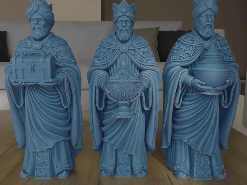 Three Wise Men Magi Nativity STL Set