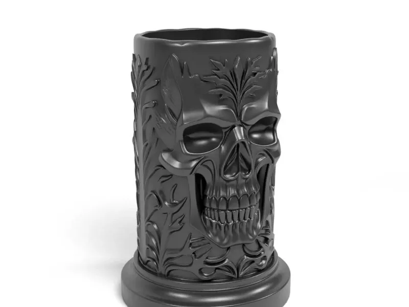 Skull candle holder