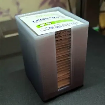 Glasses wipe holder