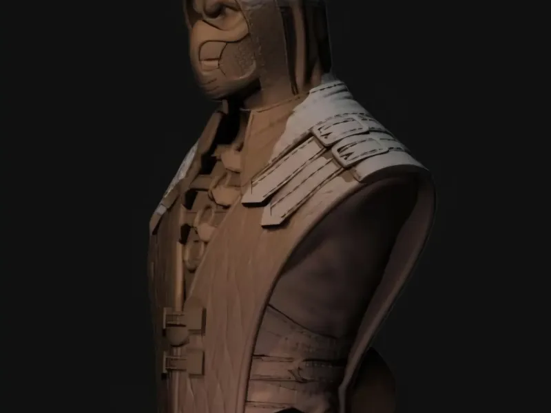 Scorpion bust Mortal Kombat ninja