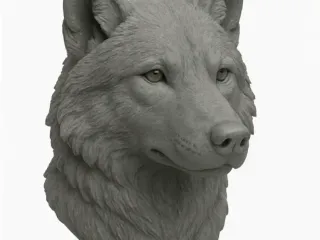Wolf bust