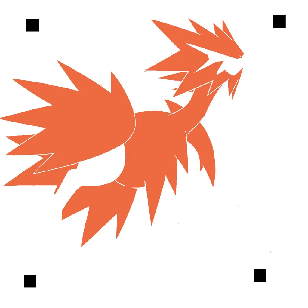Galarian Zapdos 3 layered stencil