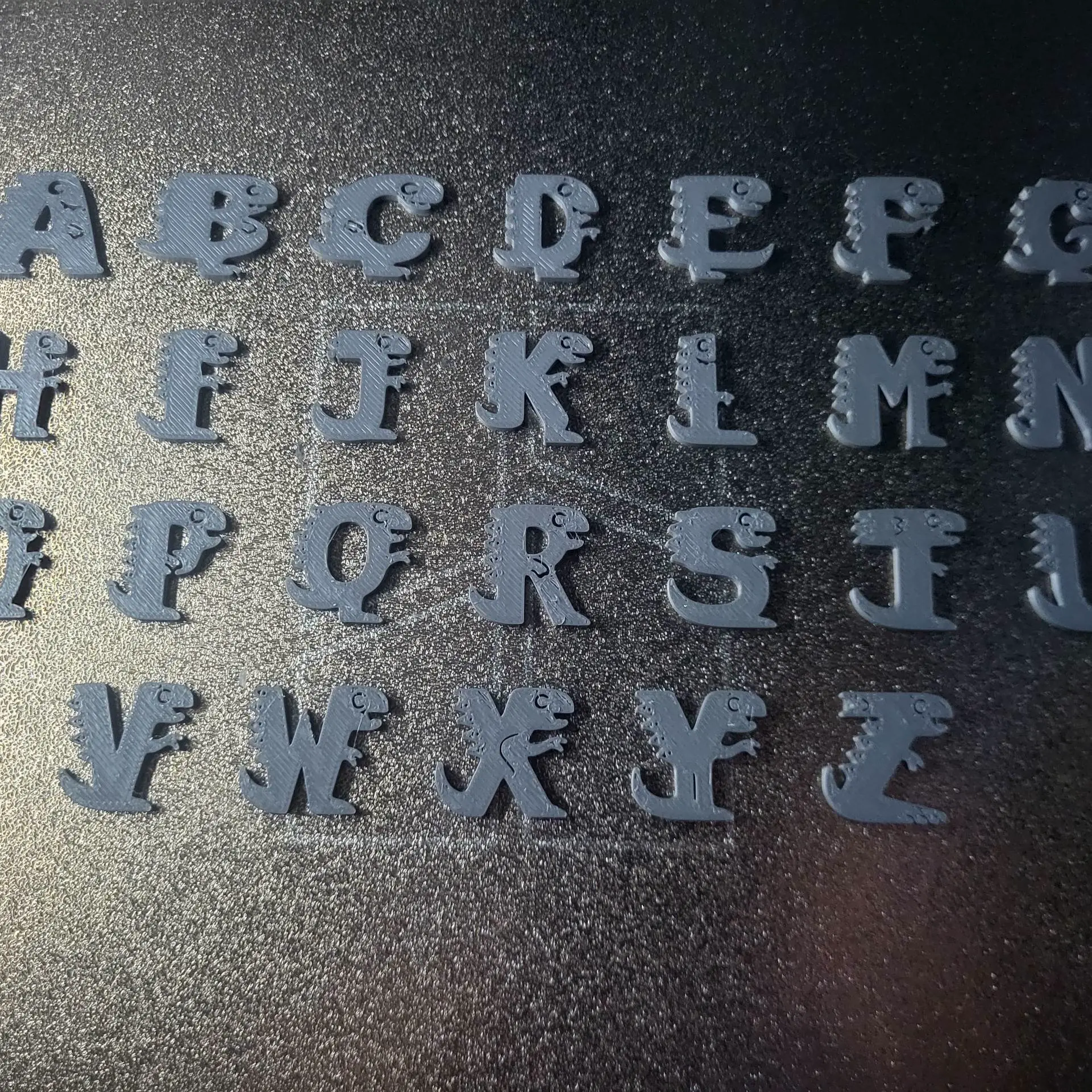 Cute Dino Alphabet – 3D Printed Letter Set