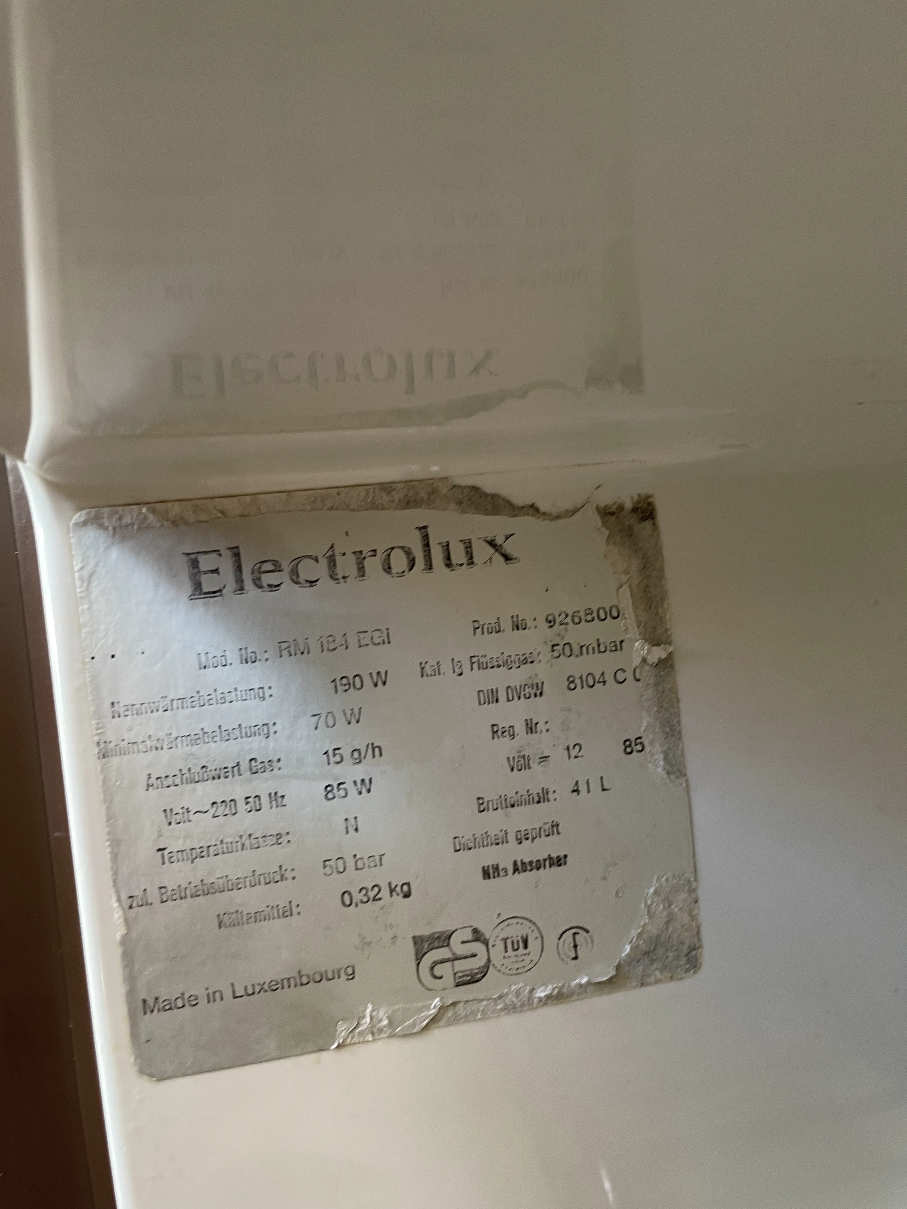 Elektrolux RM 18-1 EGi Fridge Buttons