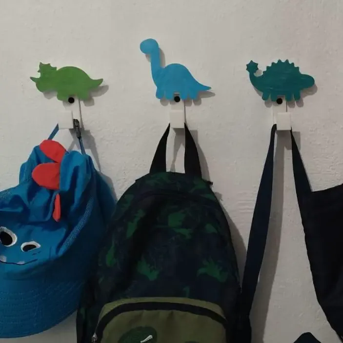 Schattige Dino Muurhaak