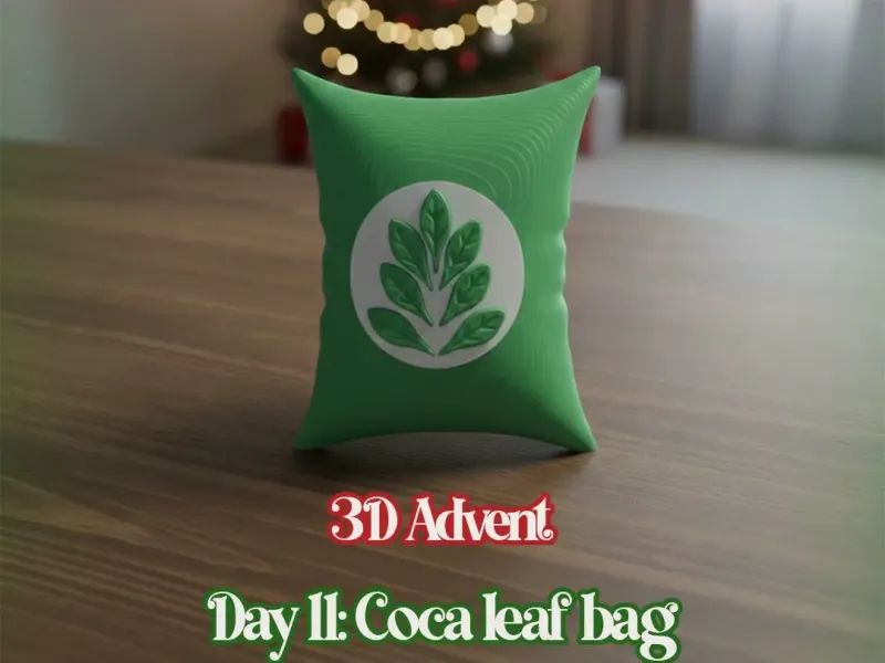 3D Advent Bolivia | Day 11 Coca Leaf Bag