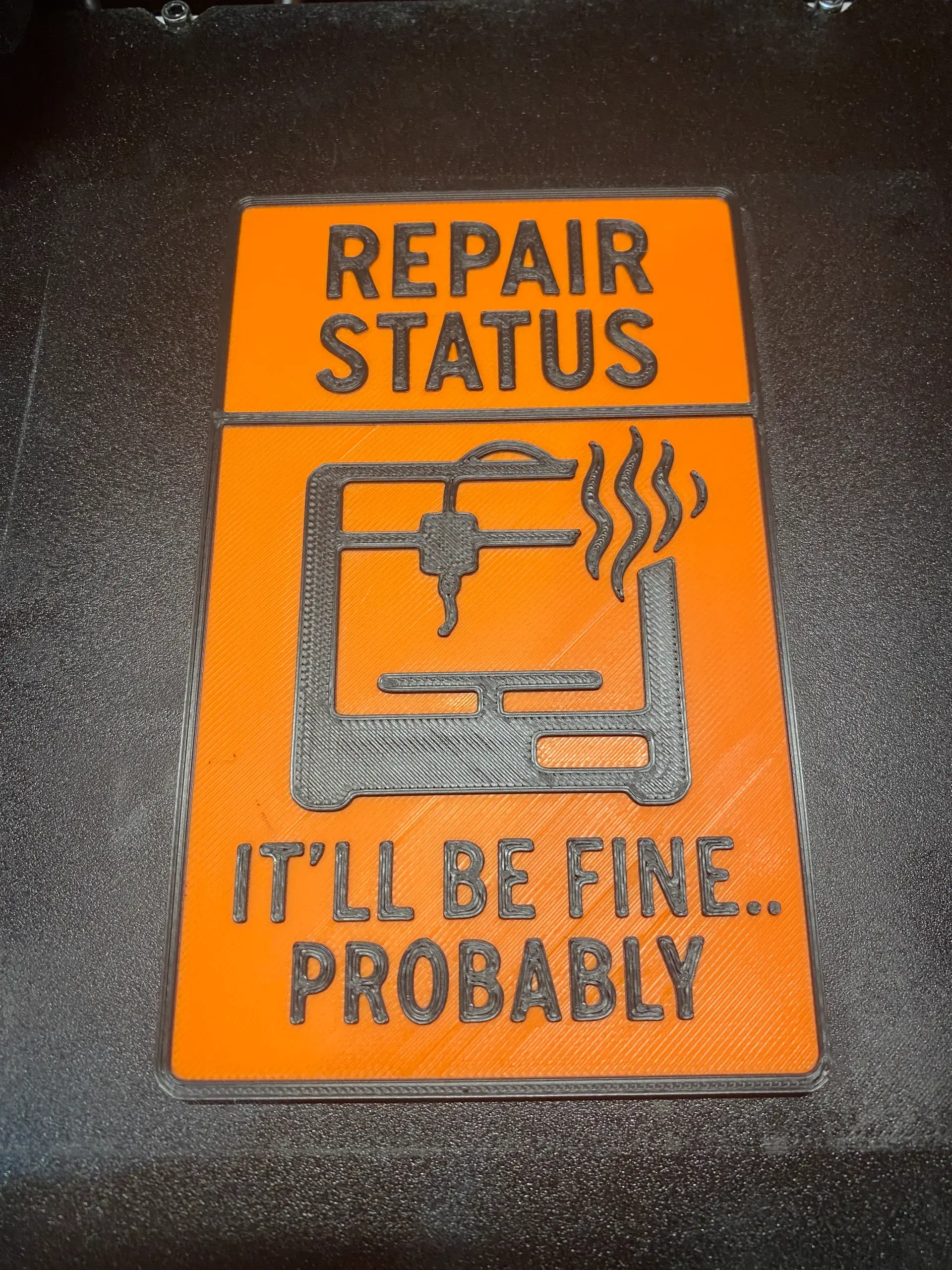 3D Printer Files | 3MF File | Repair Status Sign | Creality Cloud