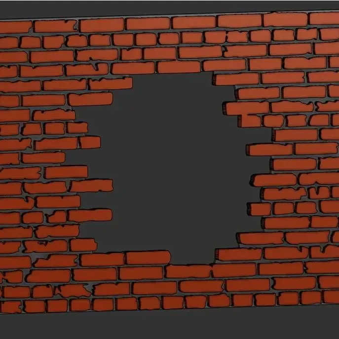 Broken Brick Wall by PV3D
