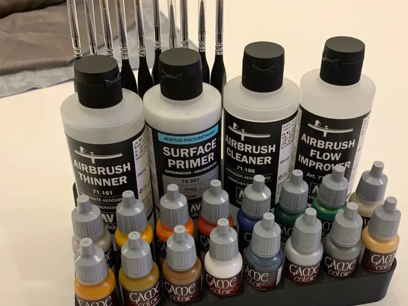 Station de rangement peinture aérographe