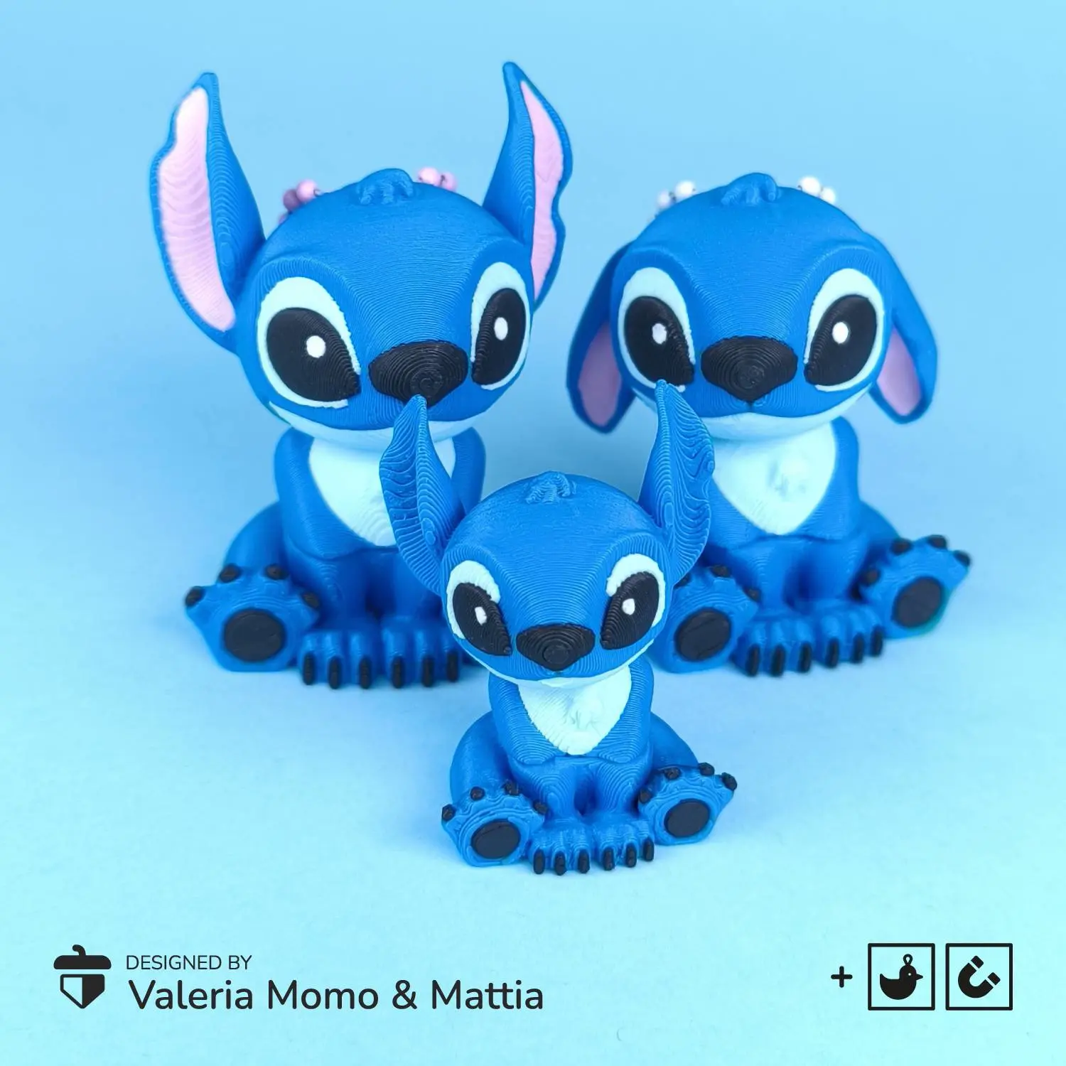 Cute Flexi Stitch (Toy, Keychain & Magnet), Lilo & Stitch
