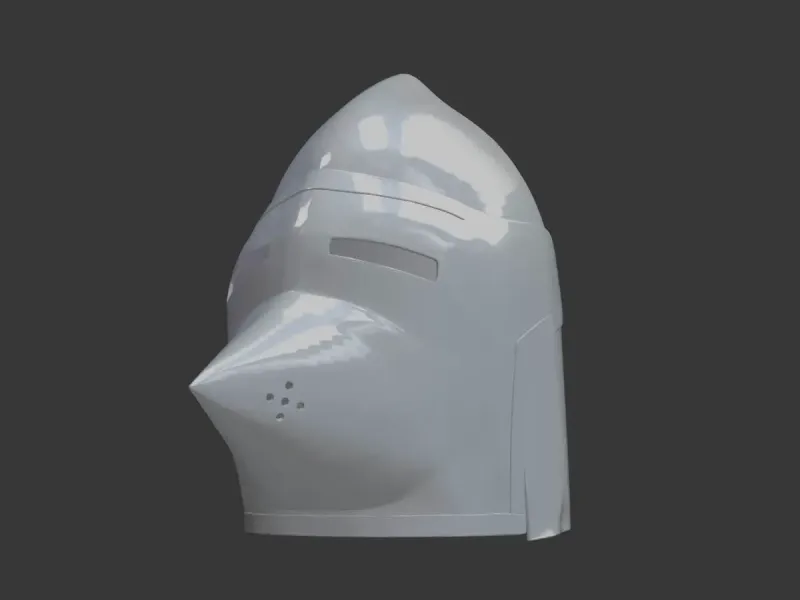 Medieval Bascinet / Sallet Helmet – Knight Armor 3D Print
