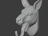 Kangaroo Head Wall Hanger Coat and Key Holder Hook-2