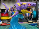 Mecha Shark Attack Statue | Sci-Fi Ocean Figure-0