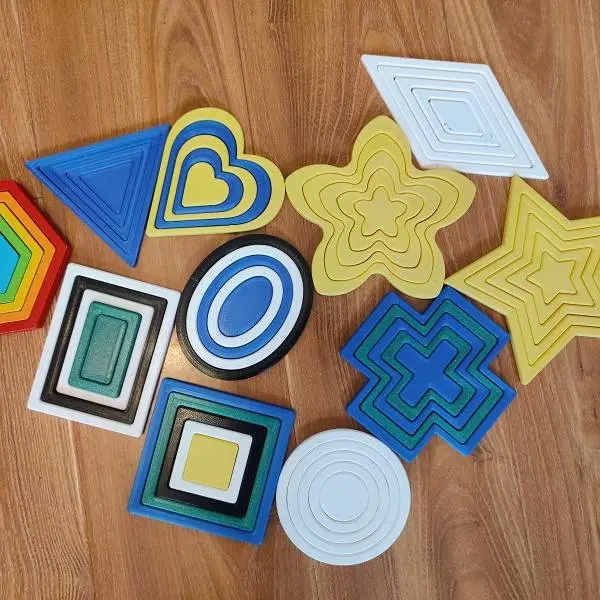 Concentric shape puzzles for babies and toddlers