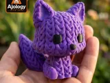 Knitted Cute Fox – STL & 3MF Files for 3D Printing-1
