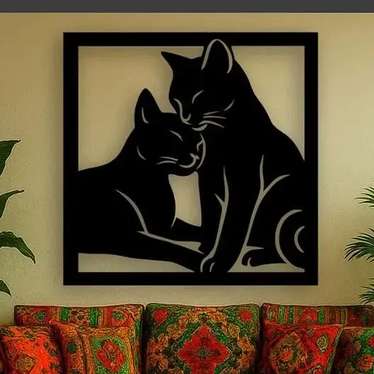 Gatto decorativo da parete